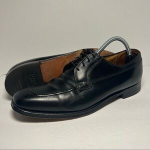 Breather Wright Derby Apron Toe Leather Black Dress Shoes 10B